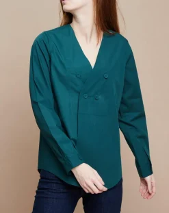 Chemise Sacha Popeline verte