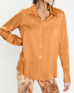 Chemise satinée Must cannelle