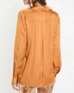 Chemise satinée Must cannelle