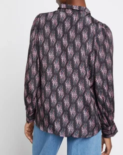 Chemise Saturne imprimé lony noir