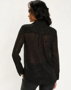 Chemise Sequins noire