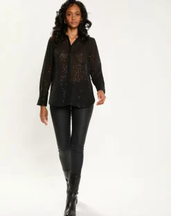 Chemise Sequins noire