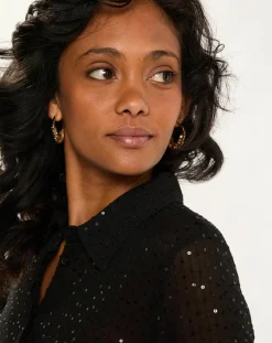 Chemise Sequins noire