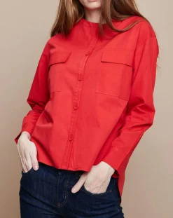 Chemise Sera Popeline rouge