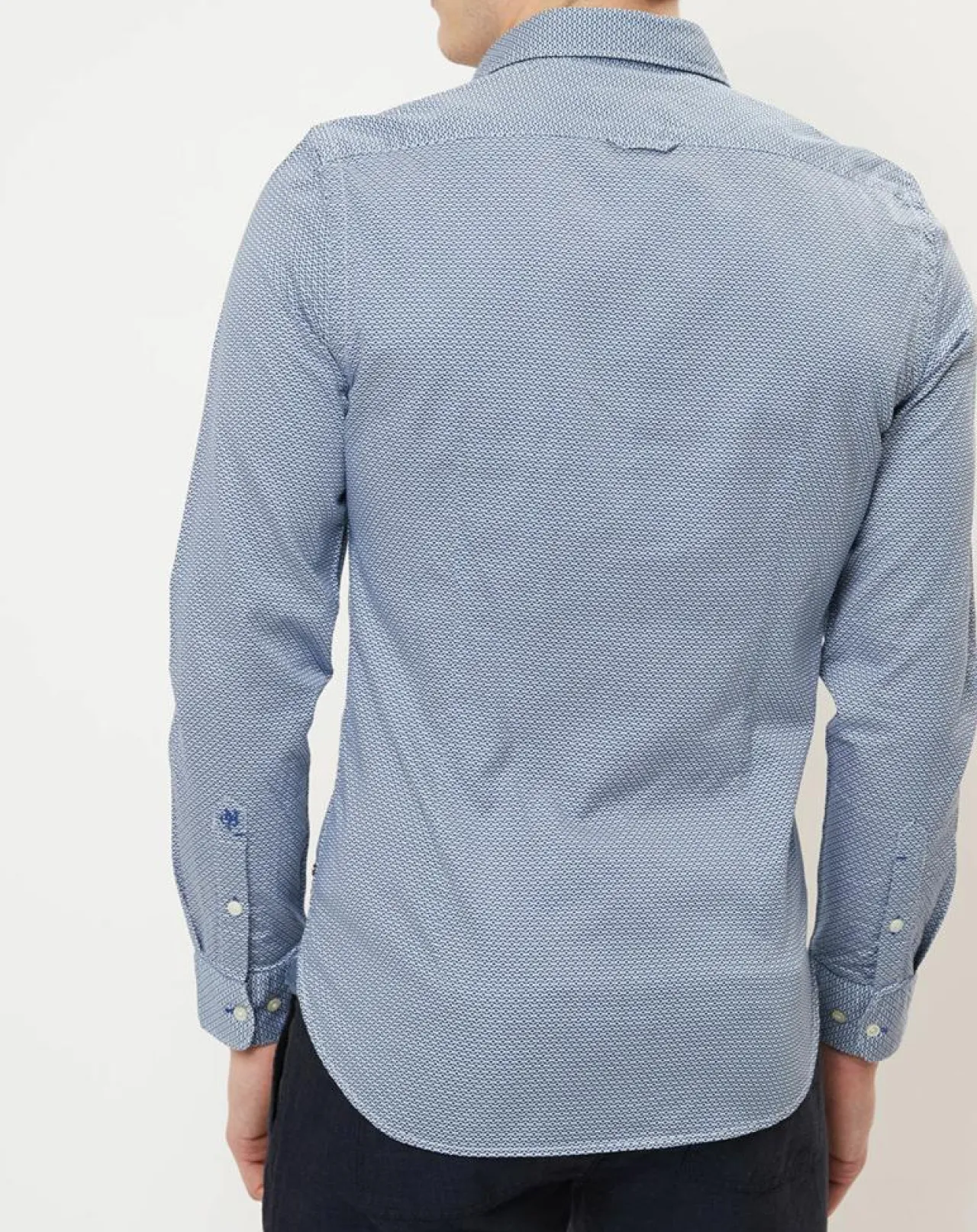 Chemise shapped fit bleue