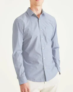 Chemise Slim Alpha Icon imprimée bleue