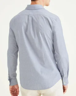 Chemise Slim Alpha Icon imprimée bleue