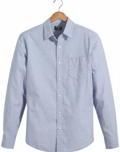Chemise Slim Alpha Icon imprimée bleue