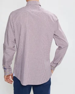 Chemise Slim Fit à carreaux rouge