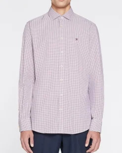 Chemise Slim Fit à carreaux rouge