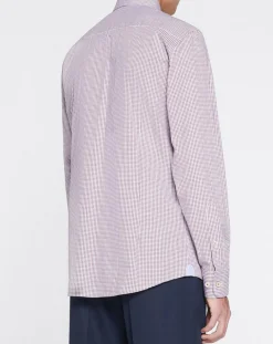 Chemise Slim Fit à carreaux rouge