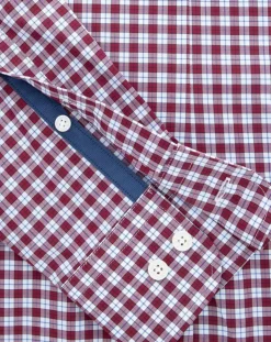 Chemise Slim Fit à carreaux vichy rouge/blanc