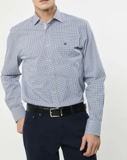Chemise Slim Fit carreaux bleue