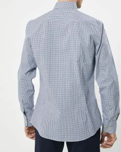 Chemise Slim Fit carreaux bleue