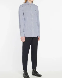 Chemise Slim Fit carreaux bleue