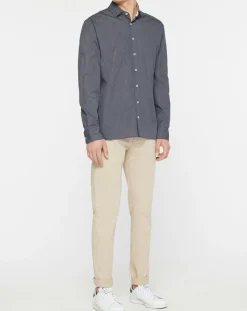 Chemise Slim Fit à imprimé fantaisie bleu foncé