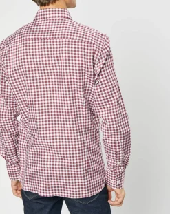 Chemise Slim Fit à imprimé vichy rouge/blanc