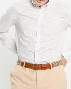 Chemise Slim Fit à imprimé foulard blanche