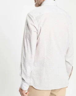 Chemise Slim Fit à imprimé foulard blanche