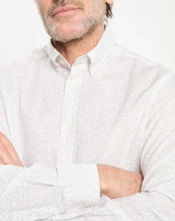 Chemise Slim Fit à imprimé foulard blanche