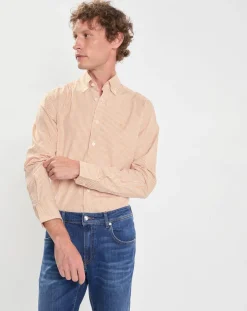 Chemise Slim Fit à micro carreaux jaune/blanc