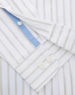 Chemise Slim Fit à rayures Smart écrue