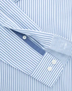 Chemise Slim Fit à rayures bleu clair