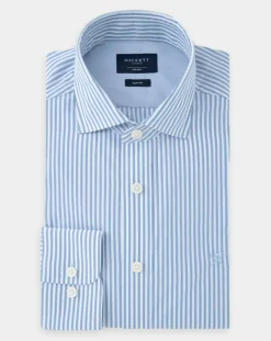 Chemise Slim Fit à rayures bleu clair