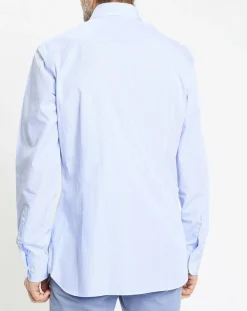 Chemise Slim Fit à rayures Milleraies bleu ciel