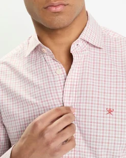 Chemise Slim Fit à vichy tricolore orange moyen