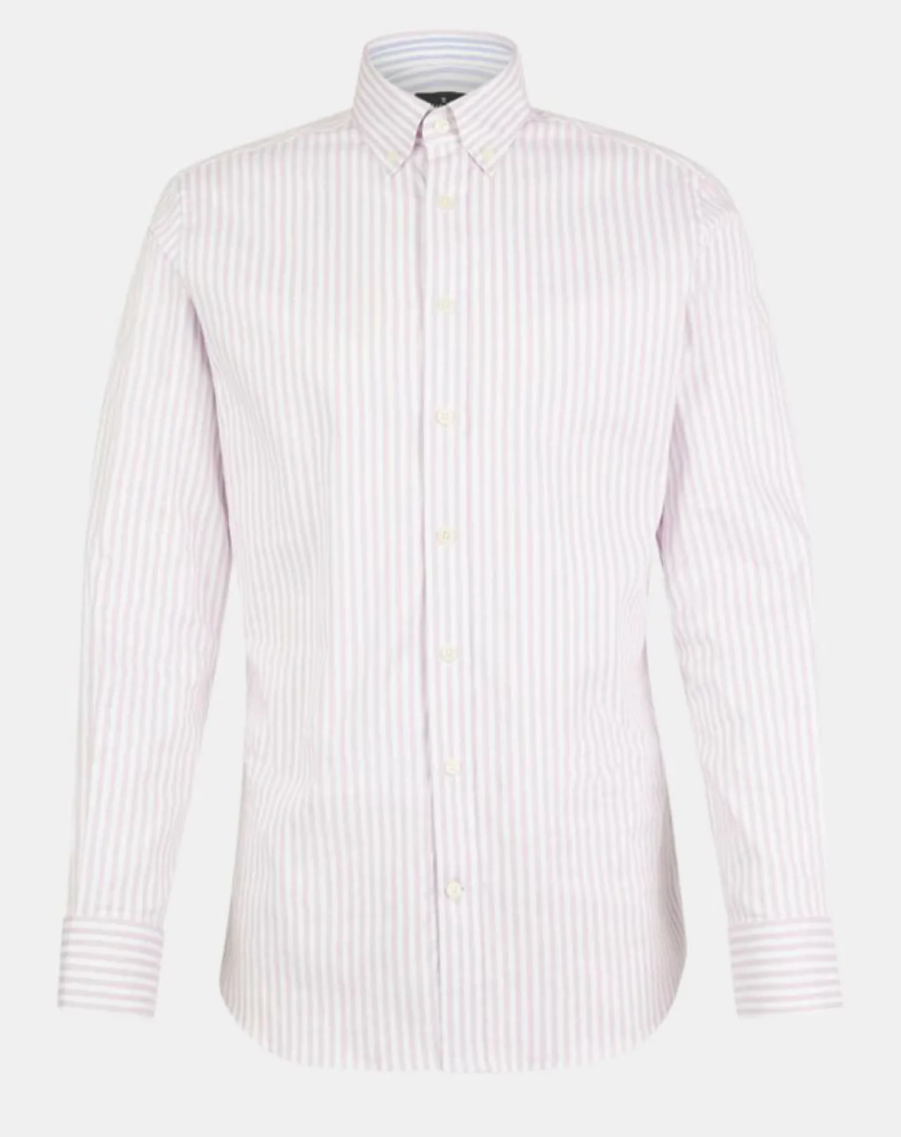 Chemise Slim Fit Biface à rayures rose