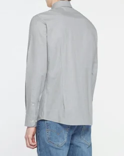 Chemise Slim Fit Dobby gris clair