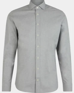 Chemise Slim Fit Dobby gris clair