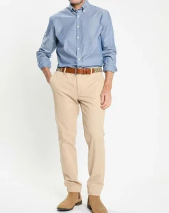 Chemise Slim Fit effet denim bleue