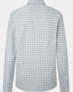 Chemise Slim Fit en Flanelle à carreaux gris clair