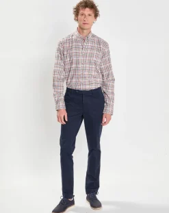 Chemise Slim Fit en Flanelle Vichy multicolore