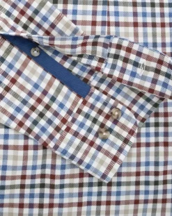 Chemise Slim Fit en Flanelle Vichy multicolore