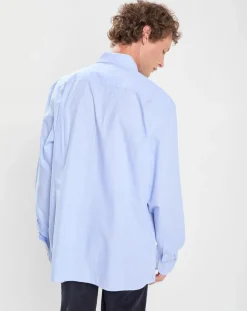 Chemise Slim Fit Fil Coupé imprimée bleue