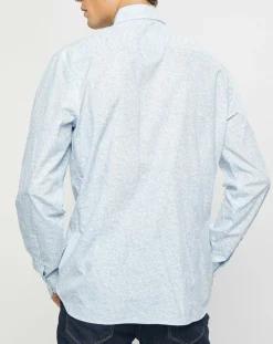 Chemise Slim Fit Imprimé en allover bleu clair