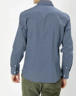 Chemise Slim Fit imprimée bleu foncé