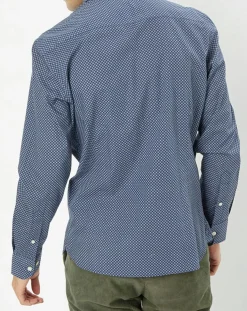Chemise Slim Fit imprimée bleu foncé