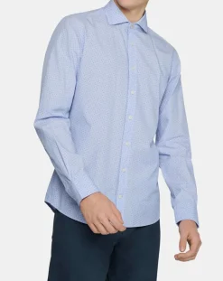 Chemise Slim Fit imprimée bleue