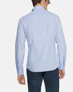 Chemise Slim Fit imprimée bleue