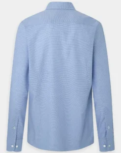 Chemise Slim Fit imprimée Pied-de-Poule bleu/blanc