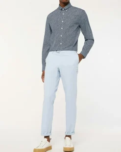 Chemise Slim Fit imprimée bleue
