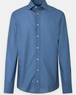 Chemise Slim Fit imprimée foulard bleu foncé