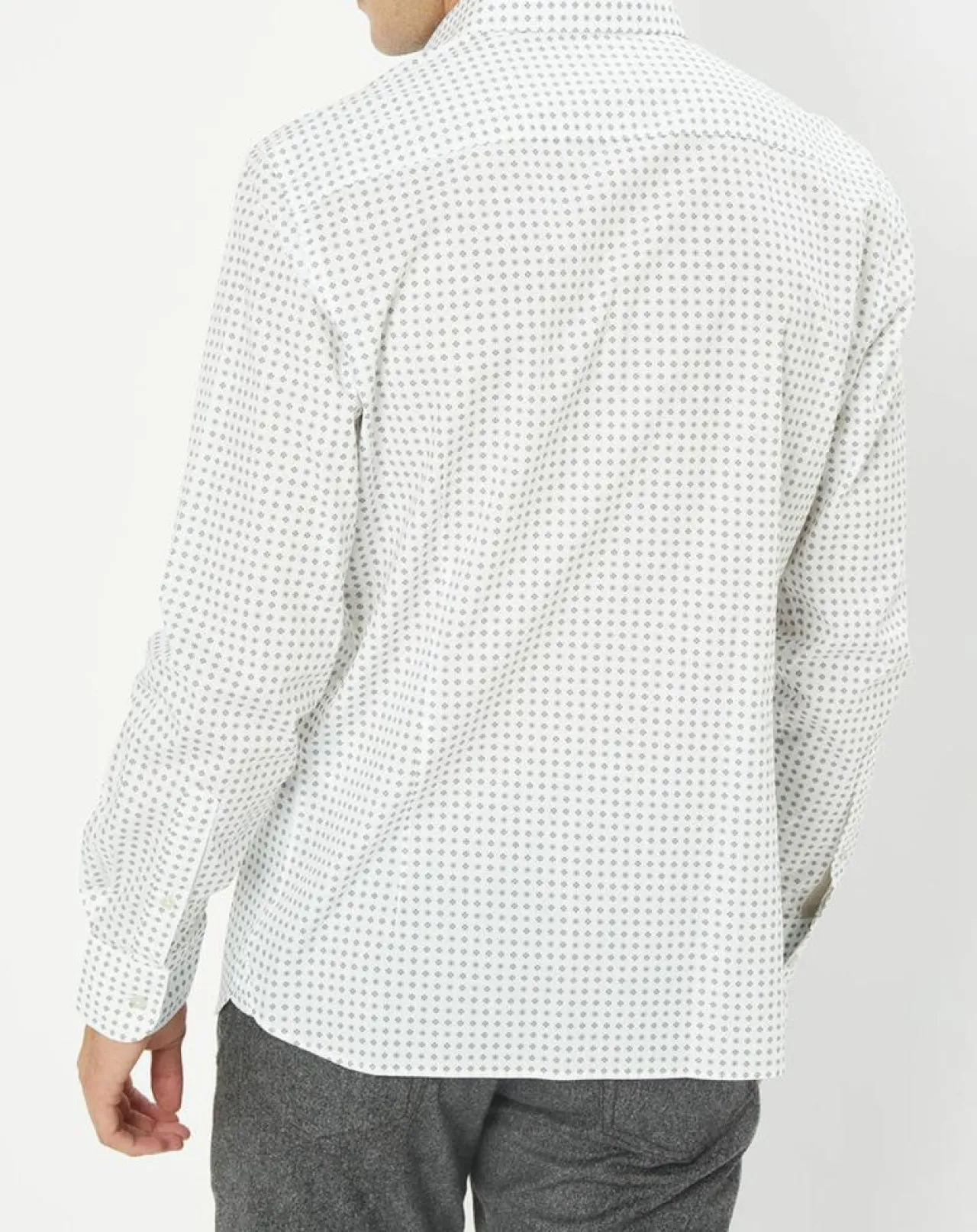 Chemise Slim Fit imprimée foulard blanche