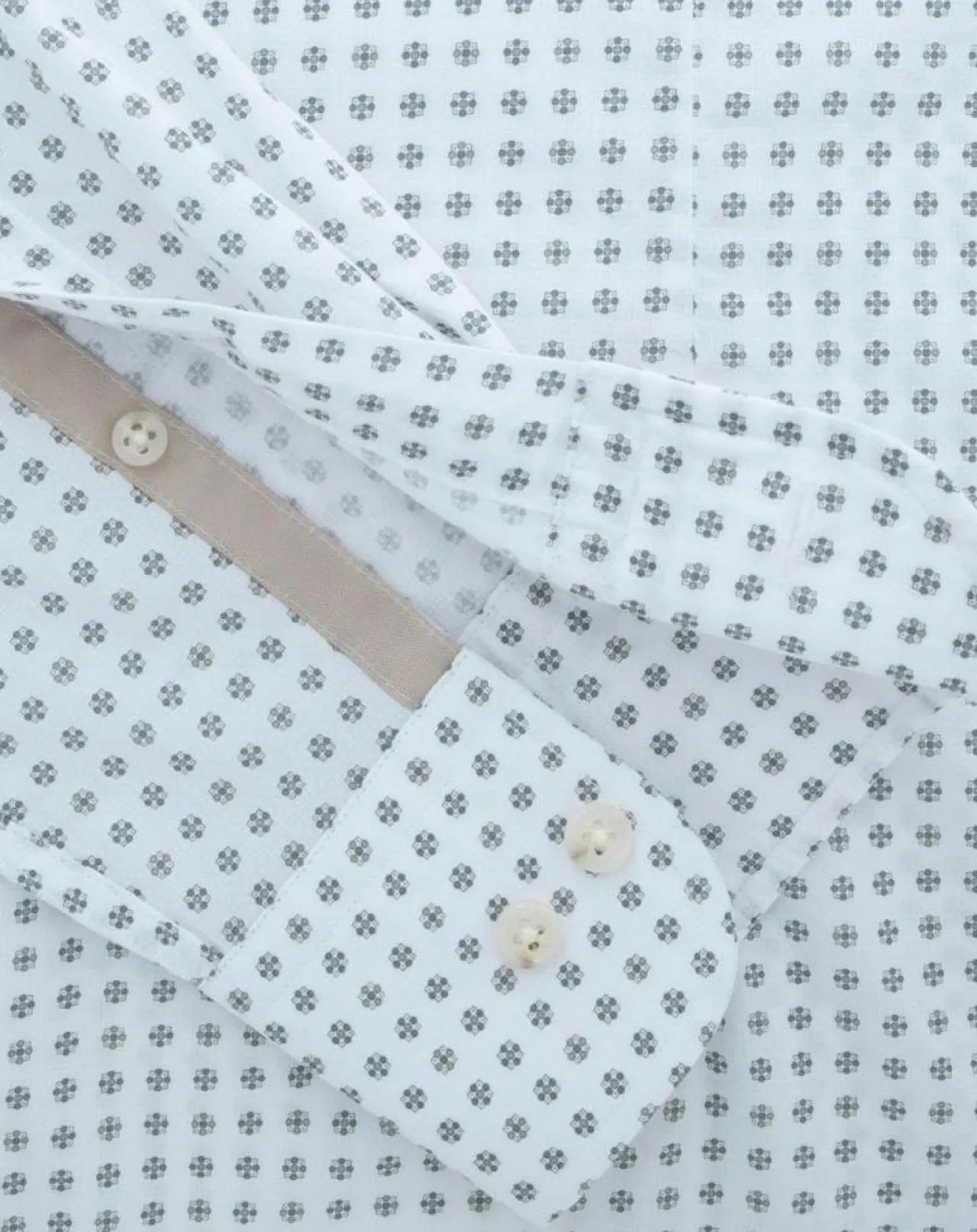 Chemise Slim Fit imprimée foulard blanche