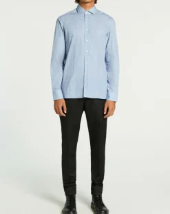 Chemise Slim Fit imprimée Color bleu ciel