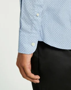 Chemise Slim Fit imprimée Color bleu ciel